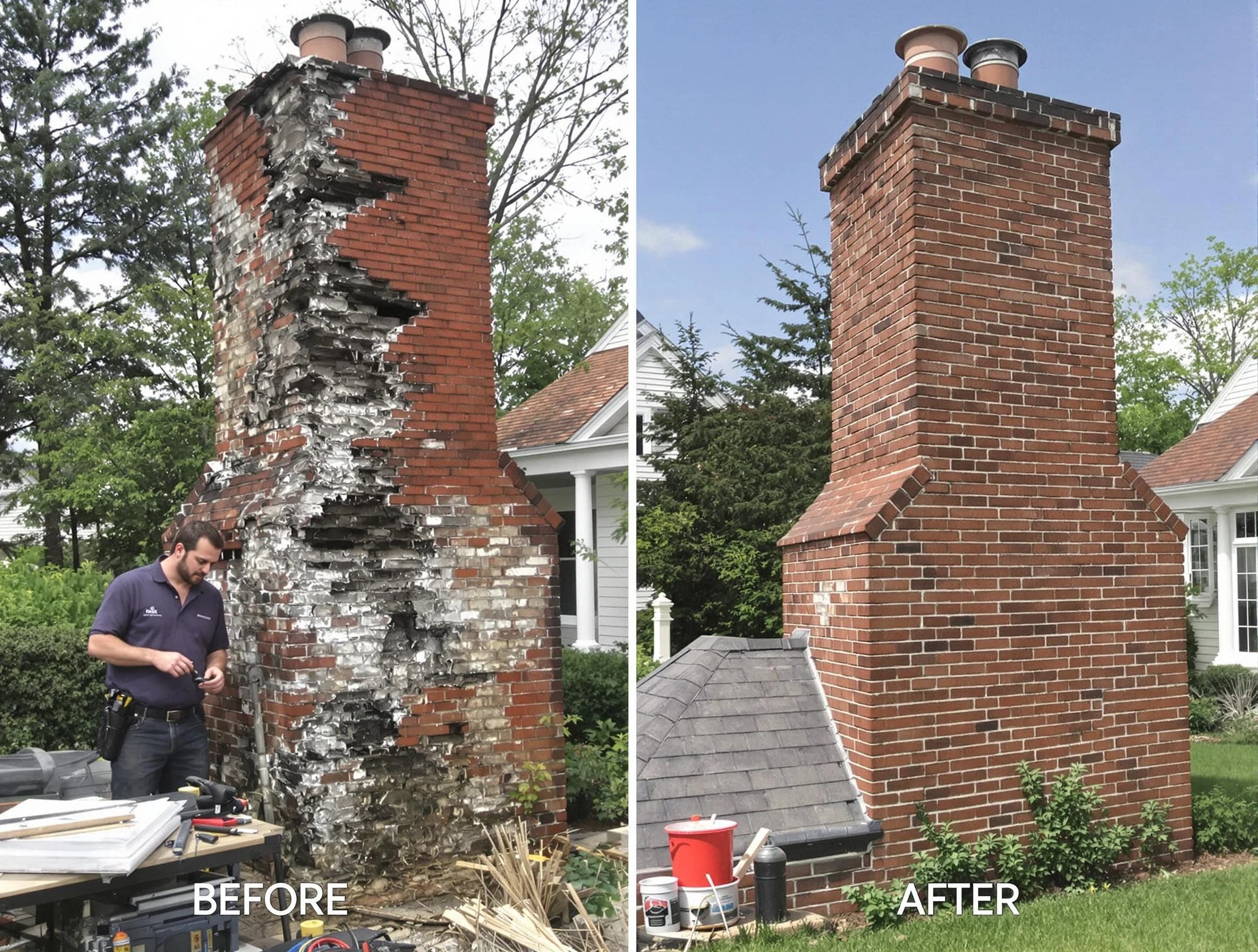 Herriman Chimney Sweep performing a full chimney restoration in Herriman, UT