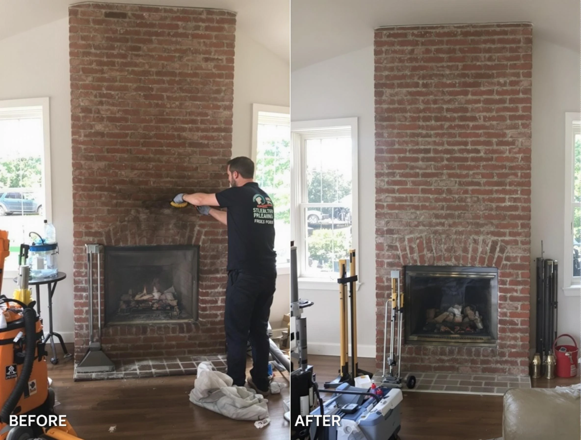 Finished chimney sweeping service by Herriman Chimney Sweep in Herriman, UT