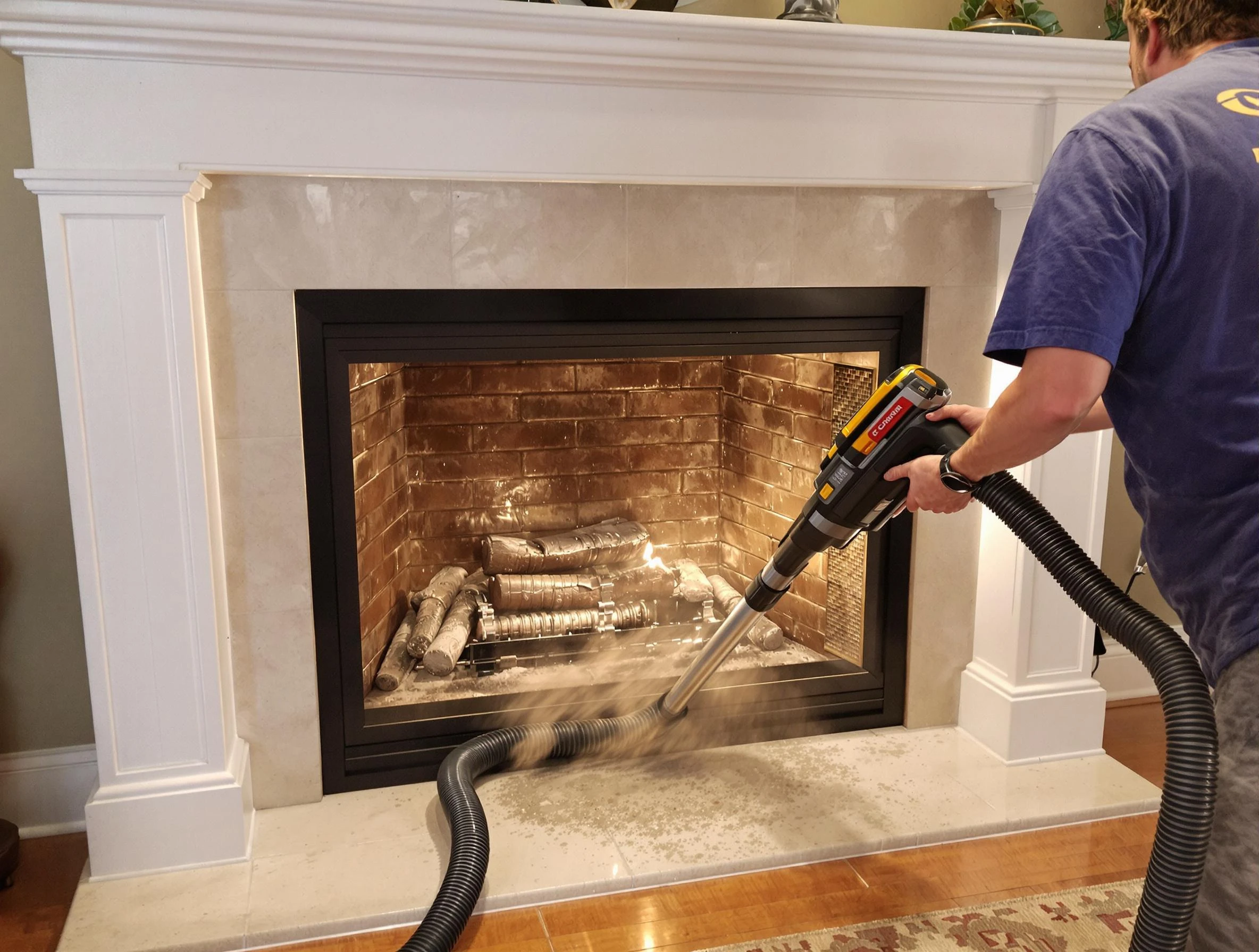 Fireplace cleaning performed by Herriman Chimney Sweep in Herriman, UT