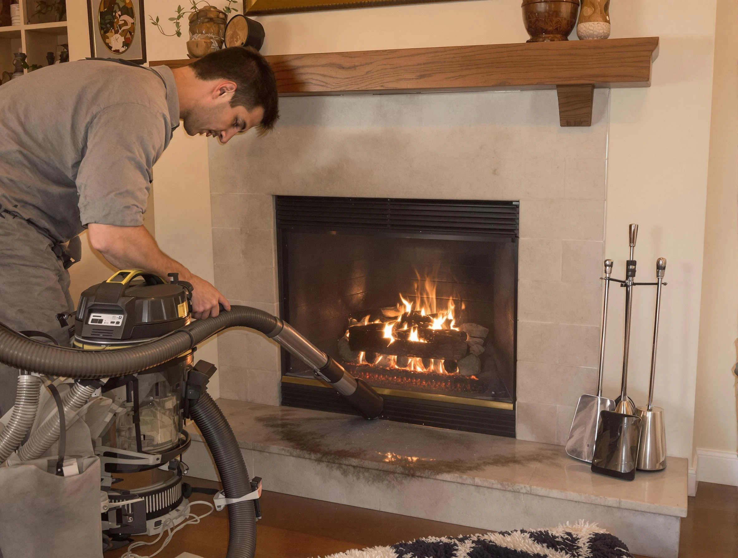 Routine fireplace upkeep by Herriman Chimney Sweep in Herriman, UT